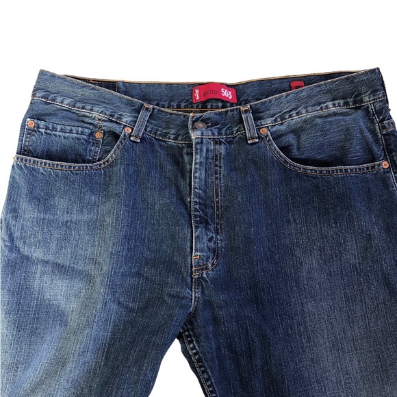 🌿 LEVIS 🌿 Men’s Blue Denim Bootcut Jeans Size W38 L32 - Picture 2 of 6